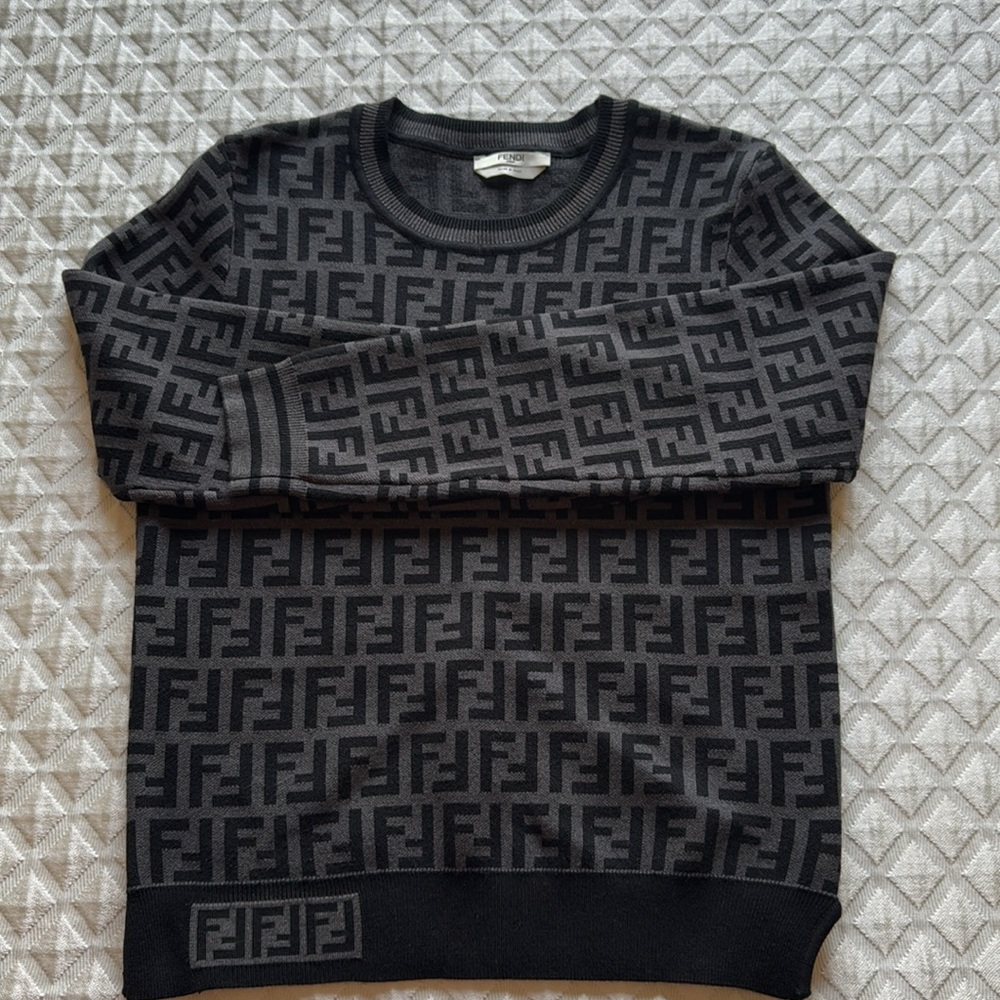 Fendi Sweater -Black and Grey Long Sleeve